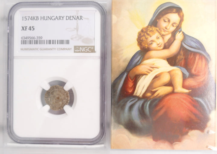 HUNGARY AD1565-1576 DENAR Madonna & Child