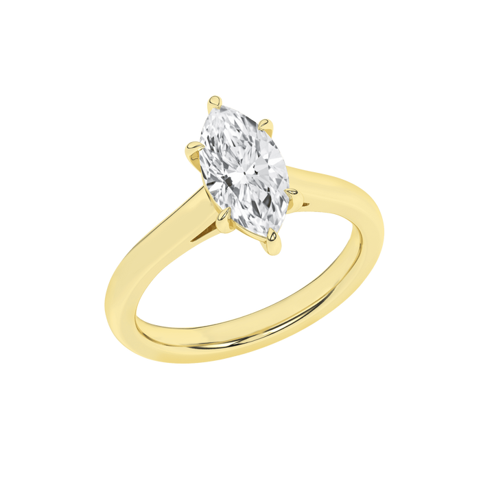 14k Yellow Gold 1.5ctw Lab Grown Diamond Marquise Ring (Size 7)