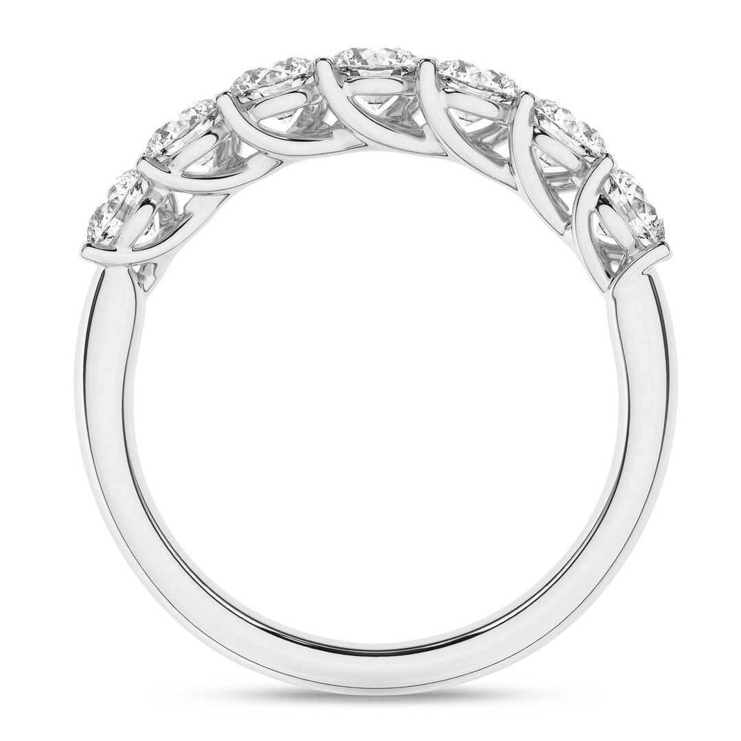 14k White Gold 1ctw Round Lab Grown Diamond Band Ring