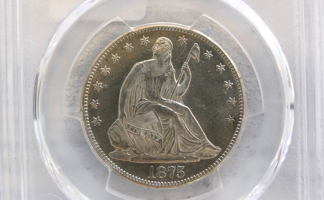 United States 1875 Seated Liberty Half Dollar Carson City Mint MS62