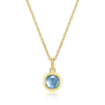 REIGN YGP BLUE BEZEL NECKLACE