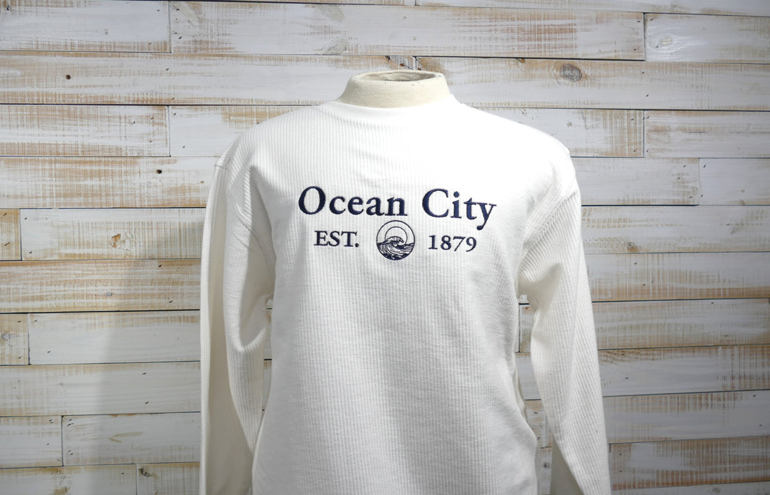 Long Sleeve Crew Neck Comfy Cord OC - Ivory (Extra Large)