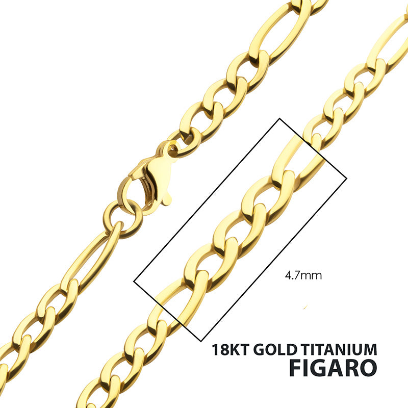 4.7mm 18Kt Gold IP Titanium Fi