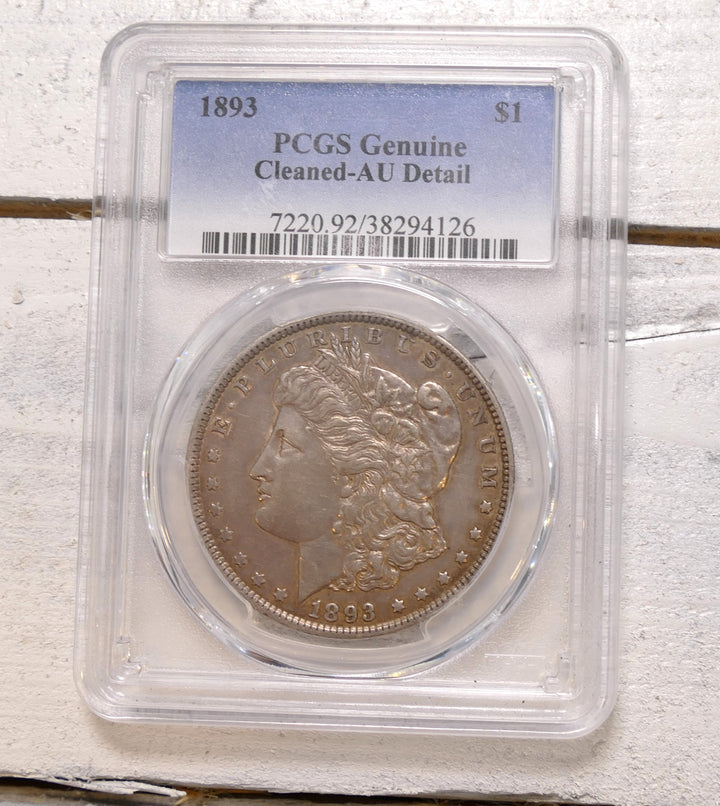 US MORGAN DOLLAR 1893 Philidelphia Mint AU DETAIL