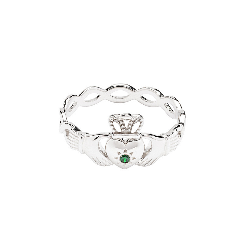 Sterling Silver Green CZ Cladd