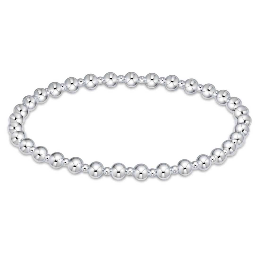enewton - Beaded Grateful Pattern 4mm Sterling Silver Bracelet (Standard 6.25")