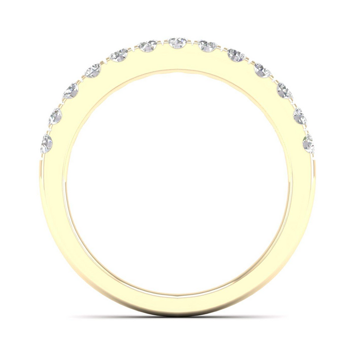 14k Yellow Gold 0.5ctw Round Lab Grown Diamond Straight Ring (Size 7)