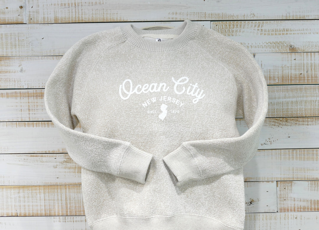 Ocean City Classics - Long Sleeve Crew Neck Children Sweatshirt - Oatmeal