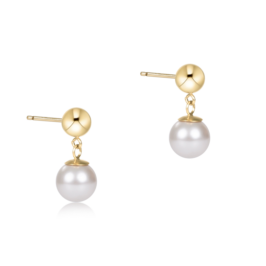 enewton - 14k gold-filled - Gold Ball Drop 8mm Pearl Classic Stud Earrings