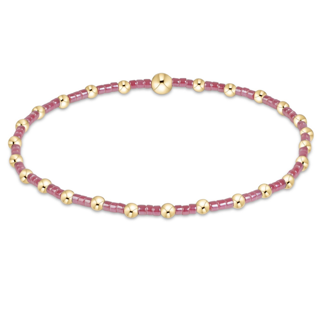 enewton - Hope Sincerity Pattern Pink Champagne Gold-Filled Bracelet (Standard 6.25")
