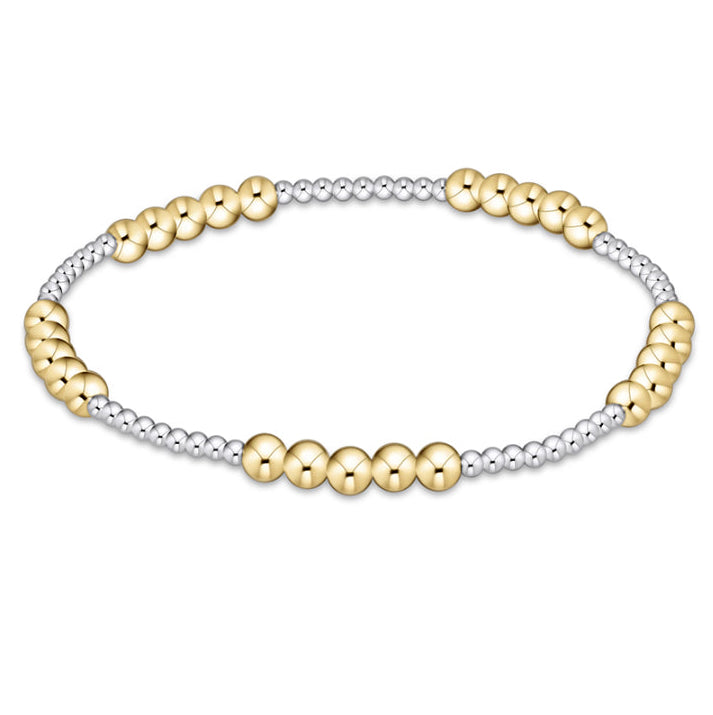 enewton - Beaded Bracelet Blissful Patttern 4mm Mixed Metal Bracelet (Standard 6.25")