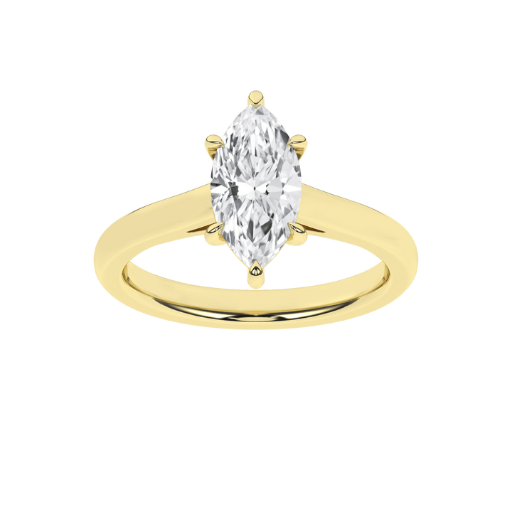 14k Yellow Gold 1.5ctw Lab Grown Diamond Marquise Ring (Size 7)
