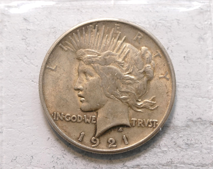 United States 1921 Peace Dollar AU 58