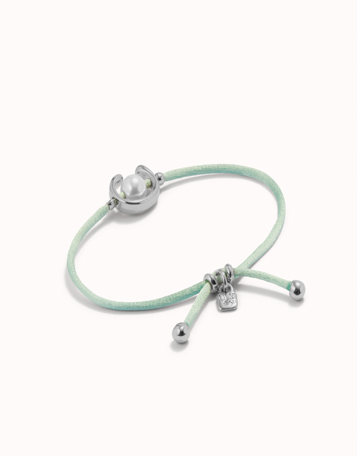 Uno de 50 - Sterling Silver - Blue Green Thread Pearl Bracelet