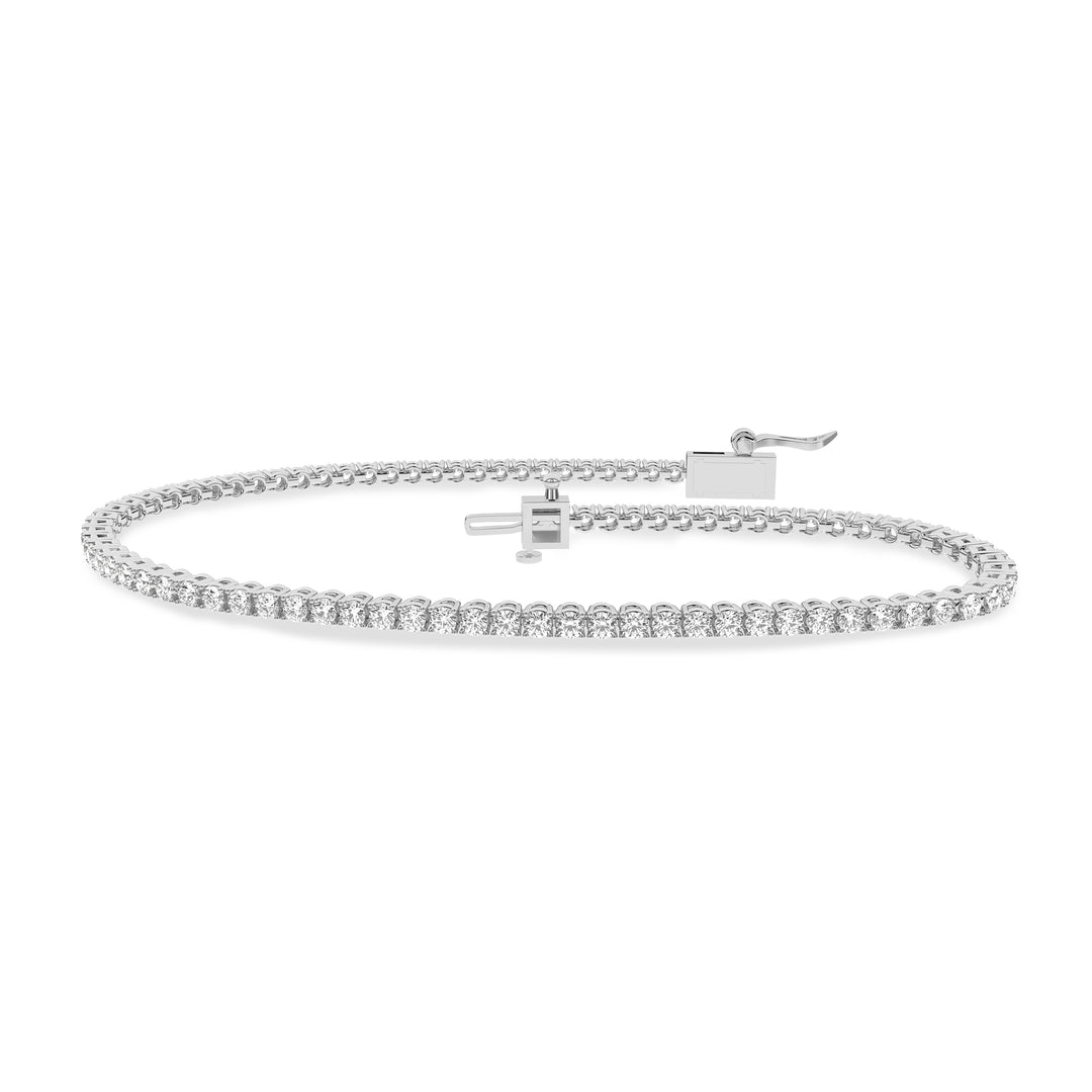 14k White Gold Lab Grown 2ctw Diamond Tennis Bracelet