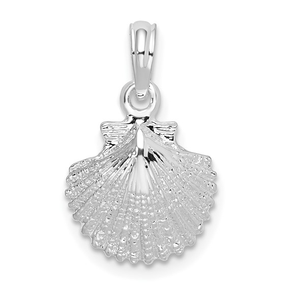 SS POLISHED SCALLOP SHELL PEND