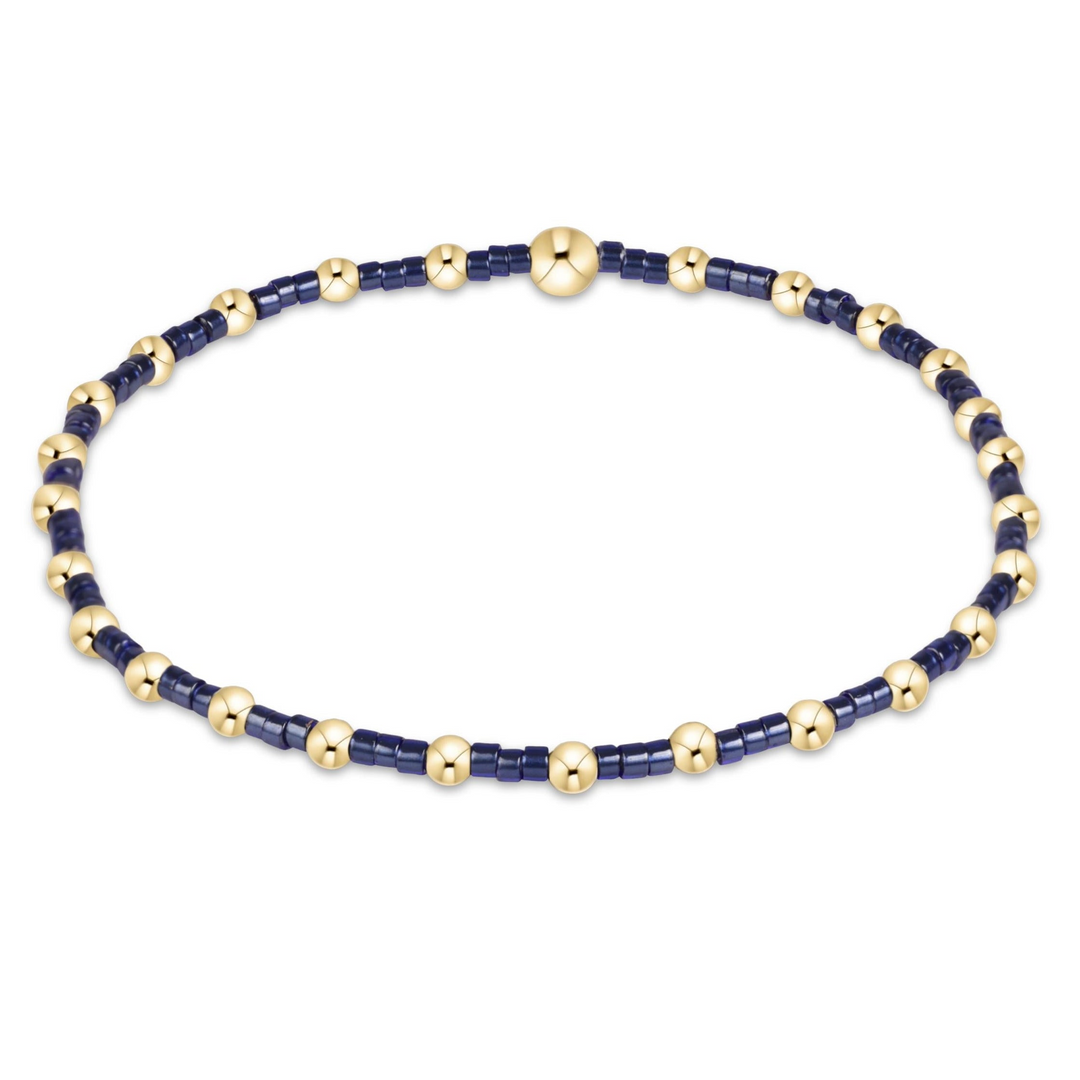 enewton - Hope Sincerity Pattern Navy Gold-Filled Bracelet (Standard 6.25")