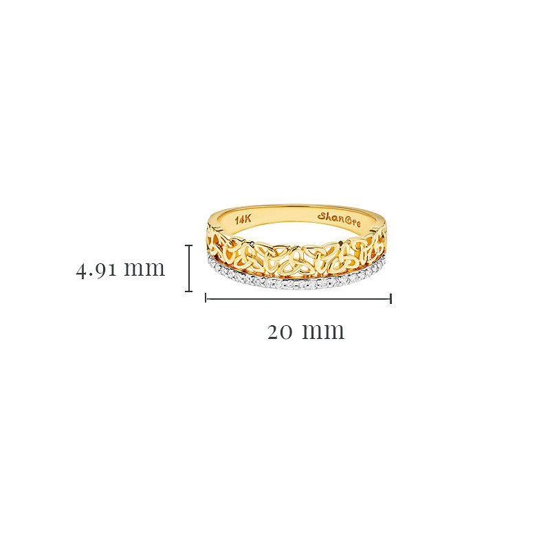 14kt Gold Lab Diamond Trinity