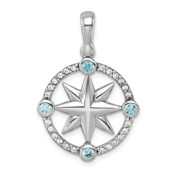Sterling Silver Rhodium-Plated
