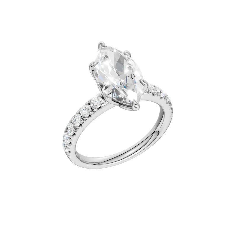 14k White Gold 2.50ct - 3.00ctw Lab Grown Diamond Marquise Ring