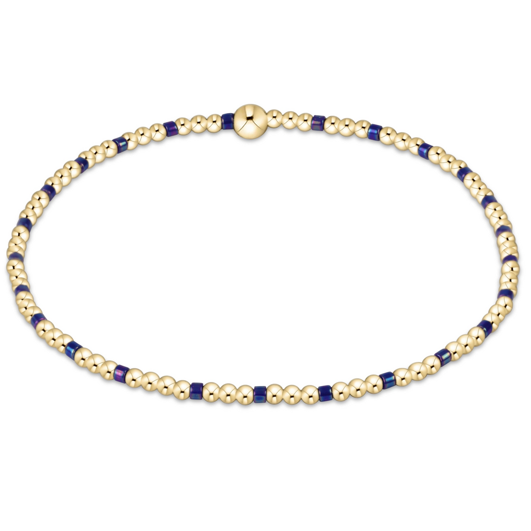 enewton - 14k gold-filled - Hope Sincerity - Blue Metallic 2mm Bead Bracelet