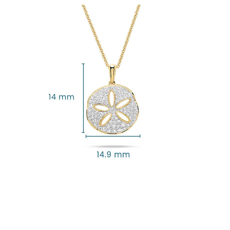 14kt Gold Lab Diamond Sand Dol