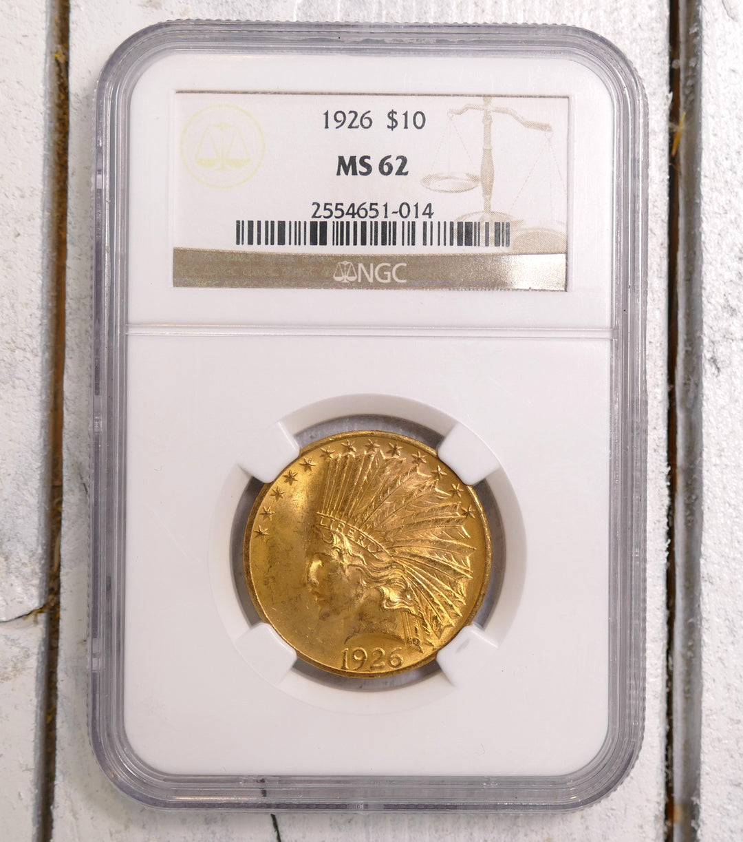 US 1926 $10 gold coin Philadelphia Mint MS 62