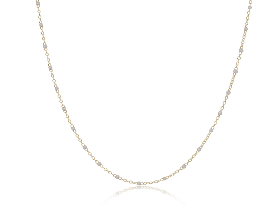 enewton - 14k gold-filled - Yellow Gold Choker Beaded Pearl Chain Necklace 15"