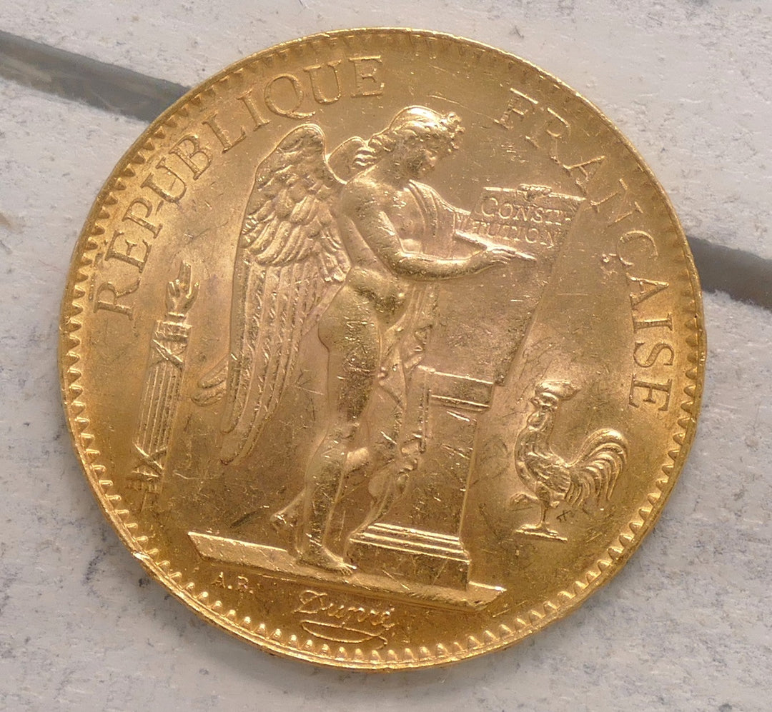 FRANCE LUCKY ANGEL 1886 100 FRANC PARIS MINT MS 63 RAW