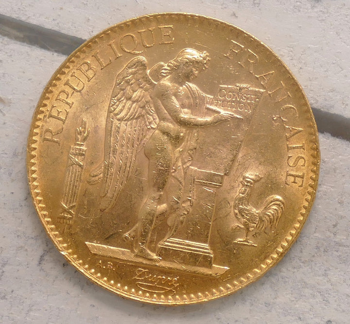 FRANCE LUCKY ANGEL 1886 100 FRANC PARIS MINT MS 63 RAW