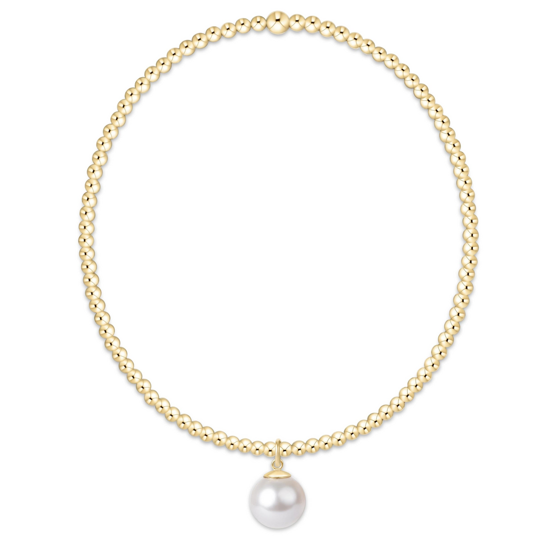 enewton - 14k gold-filled - Classic Gold + 8mm Pearl Charm 2mm Bracelet