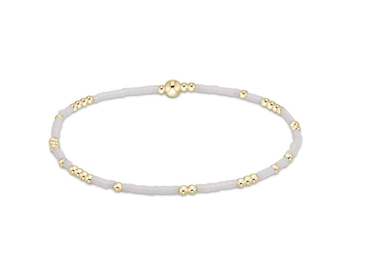 enewton - 14k gold-filled - Extends - White 2mm/4mm Hope Unwritten Bead Bracelet