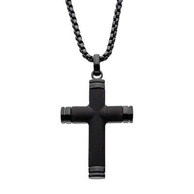Black IP Genuine Ebony Wood In