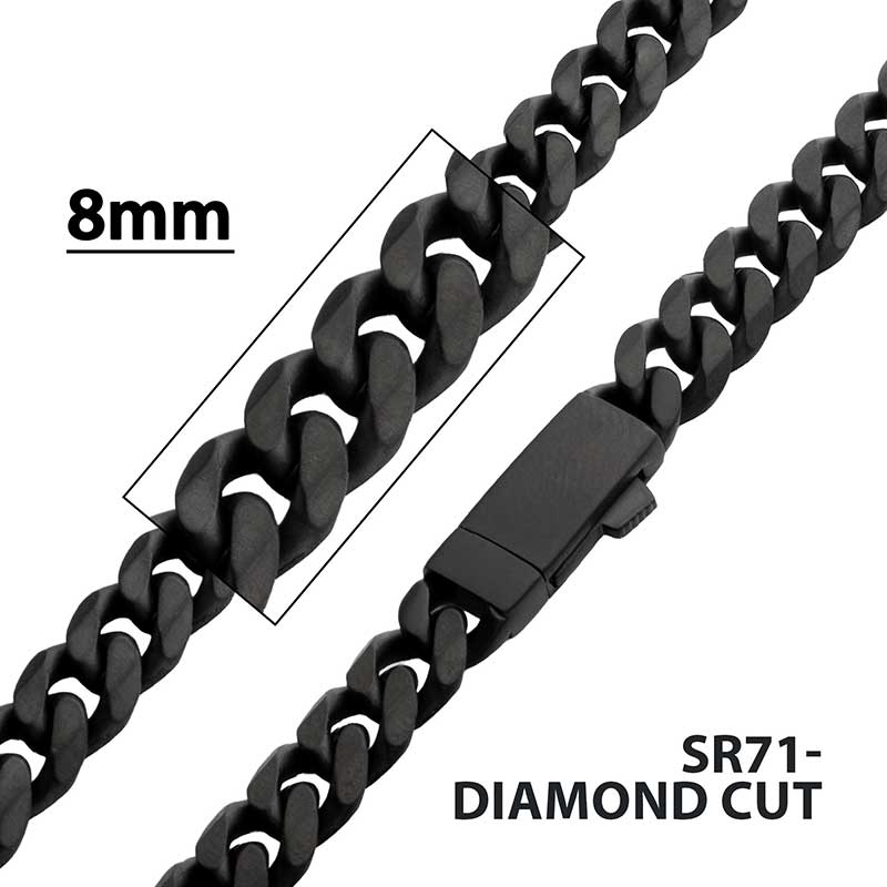 8mm Black IP Titanium Matte Fi