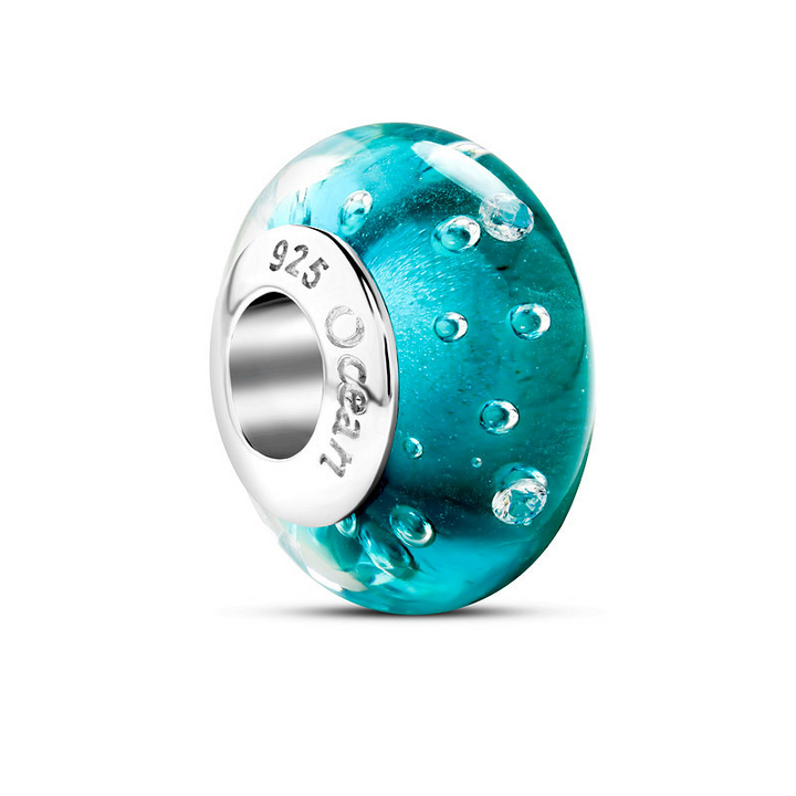 Ocean - Sterling Silver - Turquoise Bubble Bead Charm