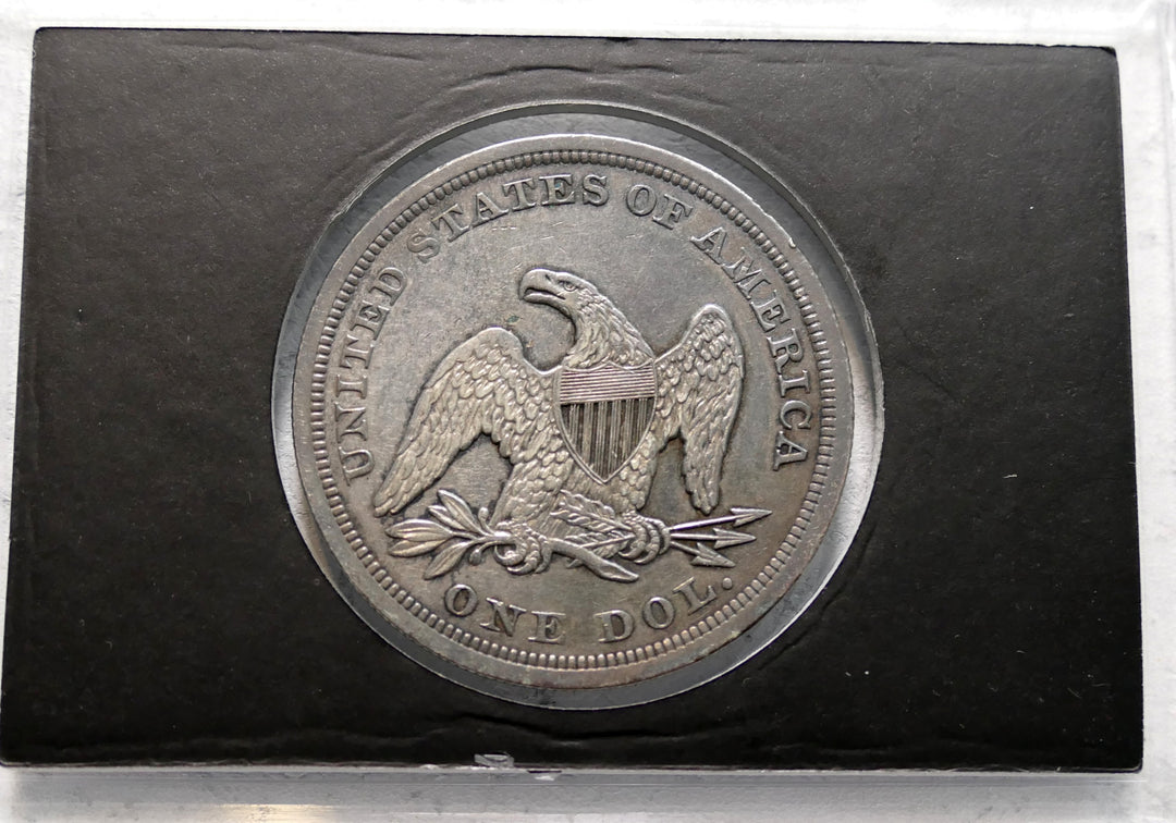 United States 1849 Seated Liberty Dollar PHILLY MINT AU 50