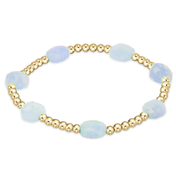 enewton - 14k gold-filled - Yellow Gold Aquamarine Admire Stretch Bracelet