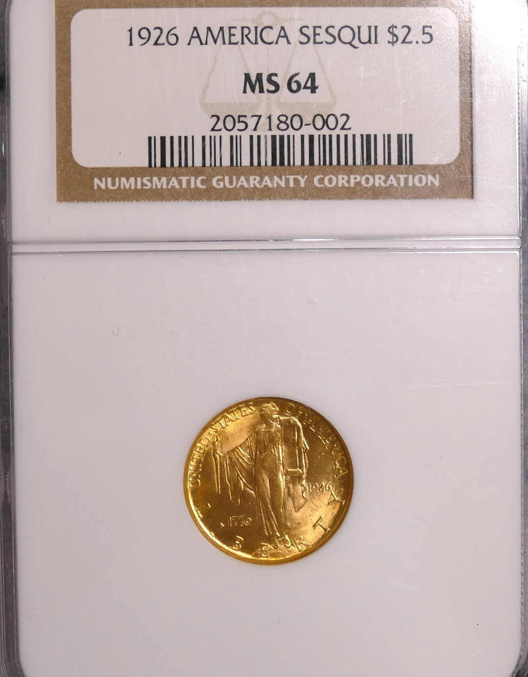 United States 1926 Quarter Eagle Philadelphia Mint MS64