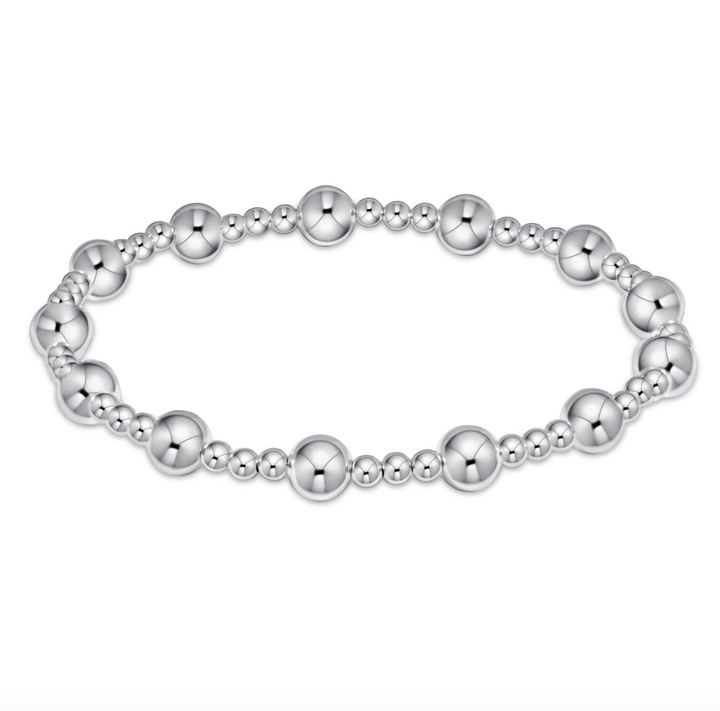 enewton - Beaded Bracelet Sincerity Pattern 3mm & 6mm Sterling Silver Bracelet (Standard 6.25")