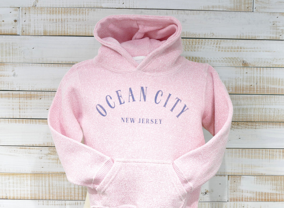 Ocean City Classics - Long Sleeve Hooded Fleece Children Sweatshirt - Pink