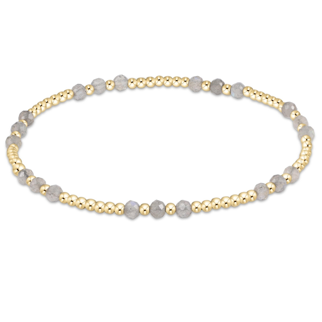 enewton - 14k gold-filled - Gemstone Joy Pattern 3mm Labradorite Bead Bracelet