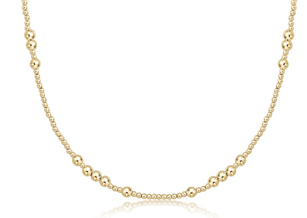 enewton - 14k gold-filled - 4mm Beaded Hope Unwritten Necklace 15"