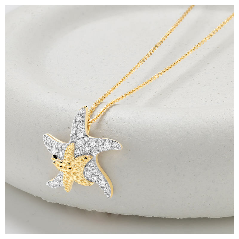14kt Gold Lab Diamond Star Fis