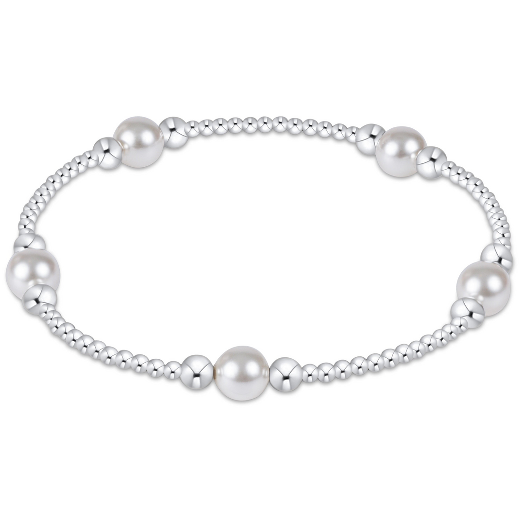 enewton - Beaded Bracelet Purpose Pearl - 6mm Sterling Silver Bracelet (Standard 6.25")