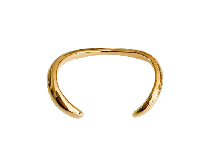 Adriana Pappas - Stainless Steel - 14K Gold Filled Wave Cuff Bracelet