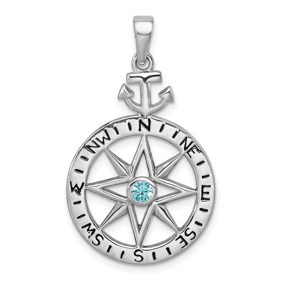 Sterling Silver Rhodium-Plated