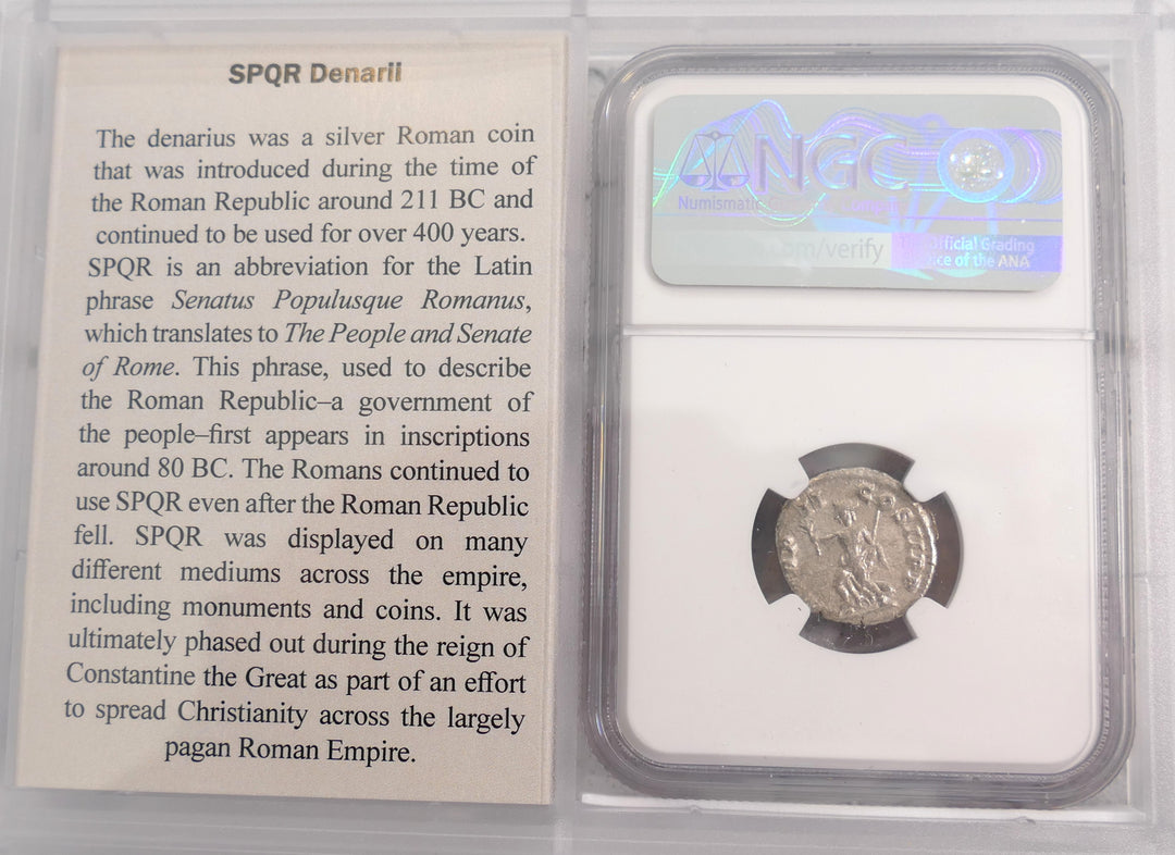 ROMAN EMPIRE 218-222 AD AR DENARIUS