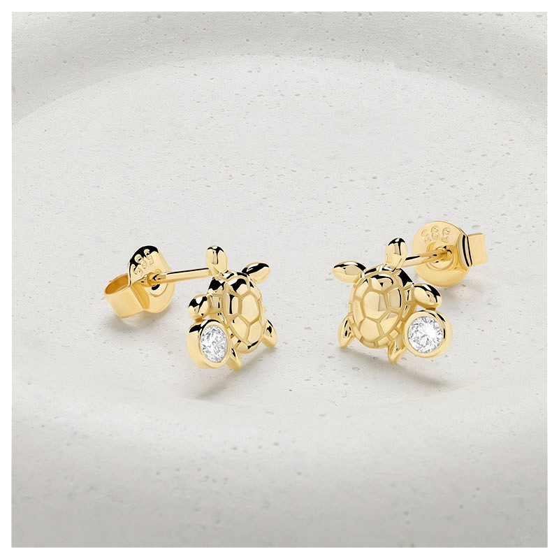 14kt Gold Lab Diamond Turtle E