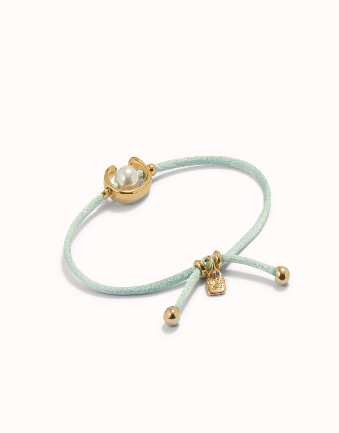 Uno de 50 - 18K Gold Plated Blue Green Thread Pearl Bracelet