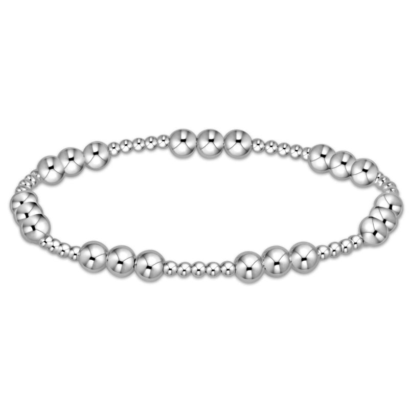 enewton - Beaded Bracelet Joy Pattern 2mm & 5mm Sterling Silver Bracelet (Standard 6.25")